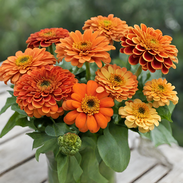 Zinnia - Queeny Pure Orange